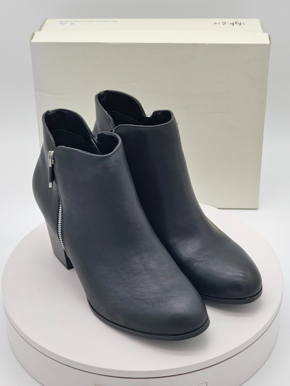 Style & Co Masrina Black Ankle Boots Women’s Size 10 M Block Heel NEW